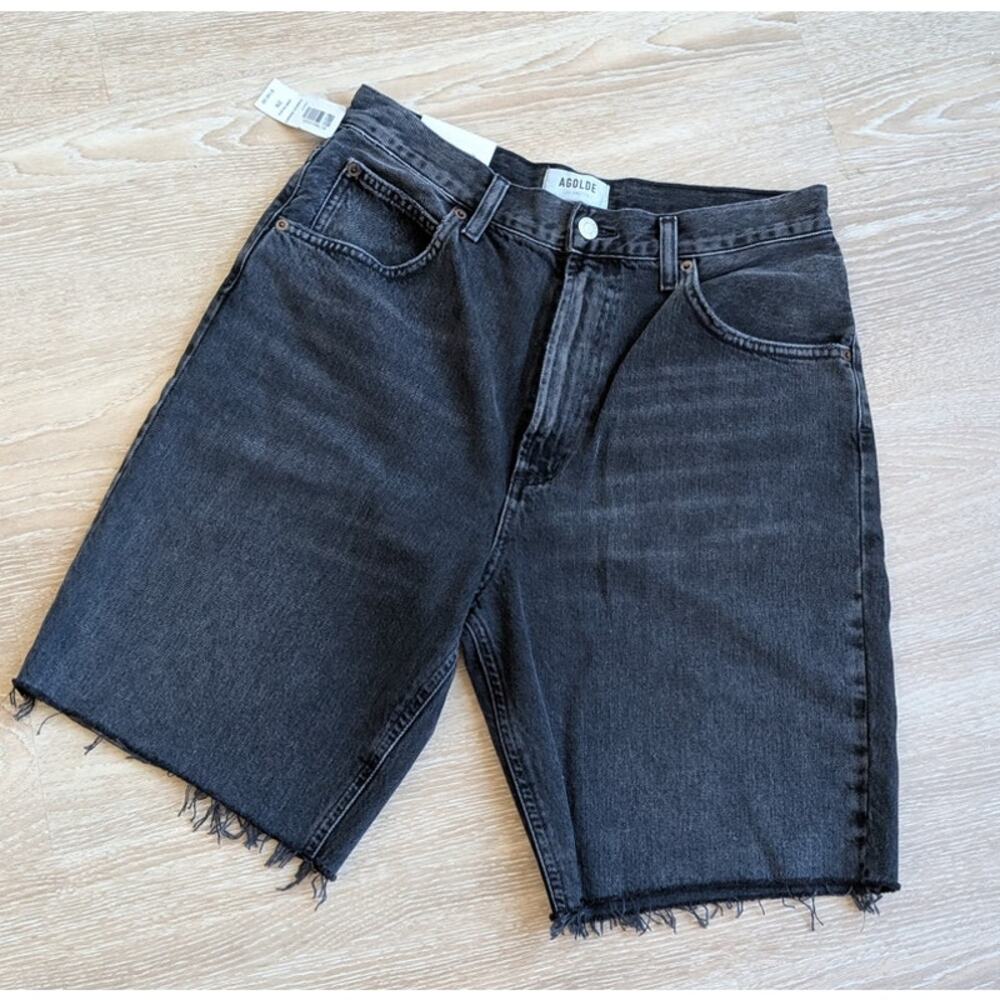 Agolde Black Jean Shorts